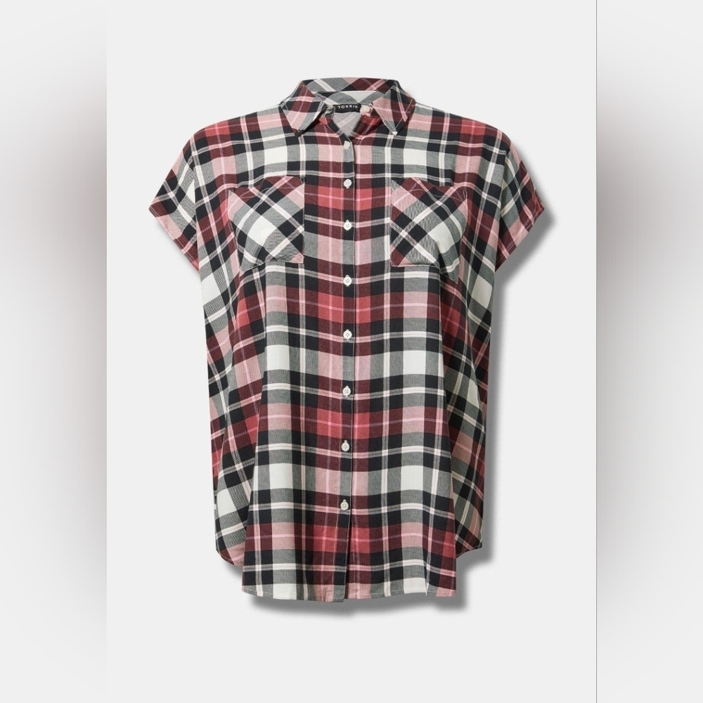 Torrid Challis Dolman Button-Up Shirt